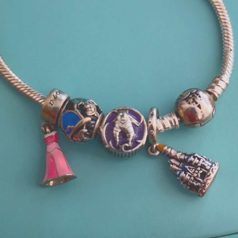 Pandora Disney Parks Bracelet Sleeping Beauty Collection 50th Anniversary
